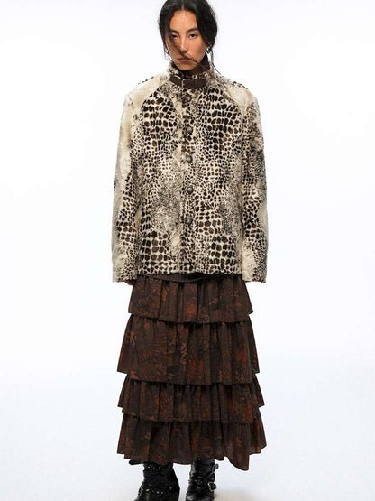 PHYS | Twilight Chant Animal Print Fur Buckle Jacket【i0000000043】