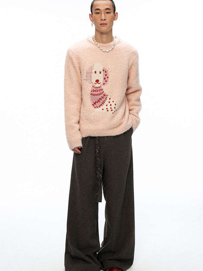 PHYS | Waist Splicing Lace-Up Woolen Casual Pants【i0000000041】