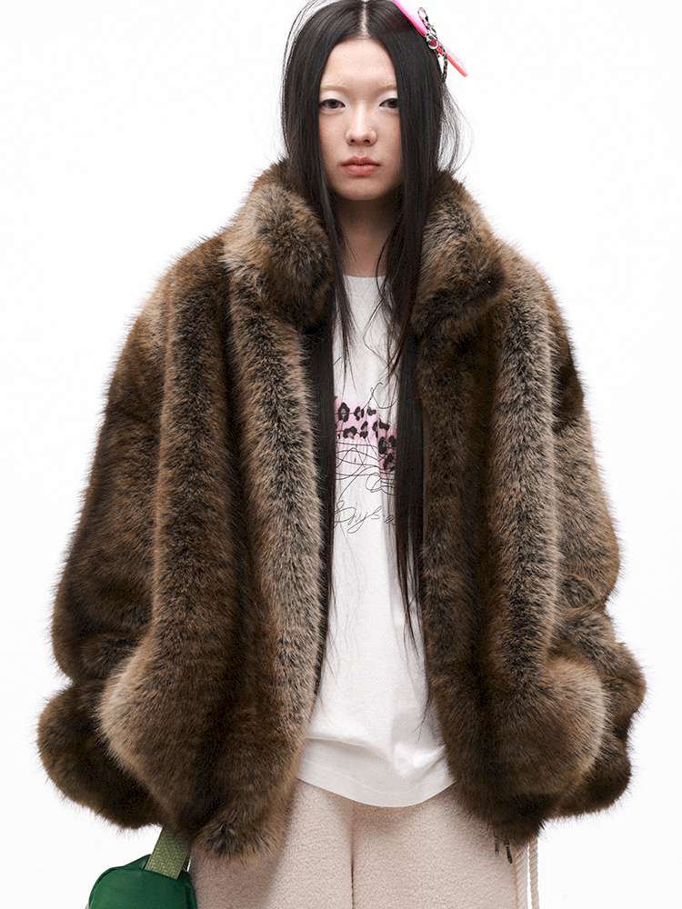 PHYS | Warm Fireplace Imitation Mink Fur Short Plush Jacket【i0000000036】