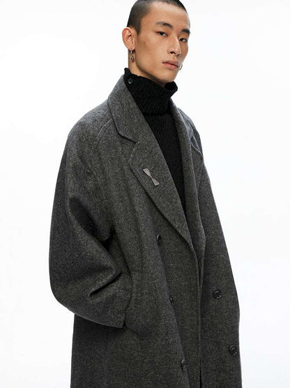 PHYS | Cocoon Double-Breasted Woolen Coat【i0000000044】