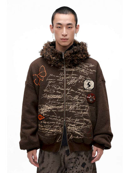 PHYS | Wool Embroidered Loose Sweatshirt【i0000000047】