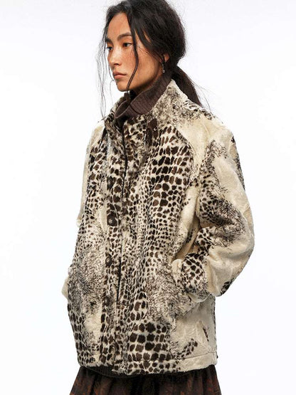 PHYS | Twilight Chant Animal Print Fur Buckle Jacket【i0000000043】
