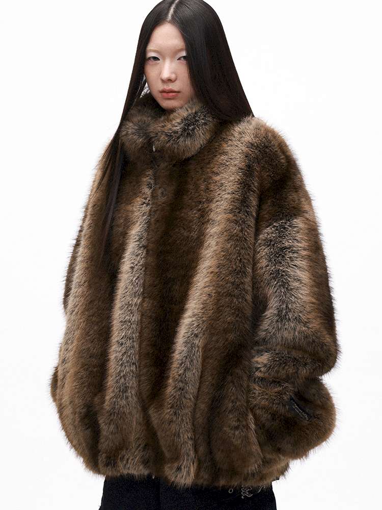 PHYS | Warm Fireplace Imitation Mink Fur Short Plush Jacket【i0000000036】