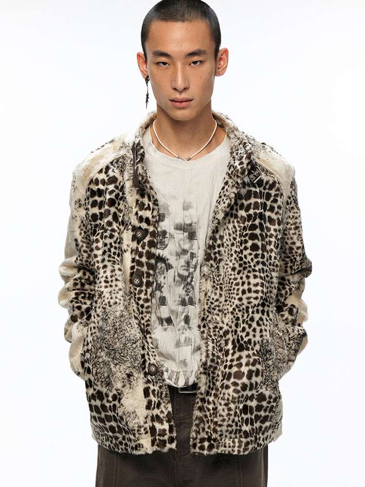 PHYS | Twilight Chant Animal Print Fur Buckle Jacket【i0000000043】