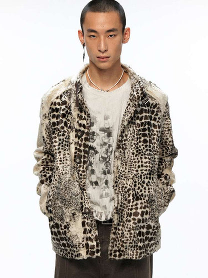PHYS | Twilight Chant Animal Print Fur Buckle Jacket【i0000000043】