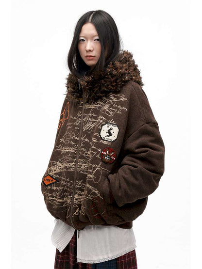 PHYS | Wool Embroidered Loose Sweatshirt【i0000000047】