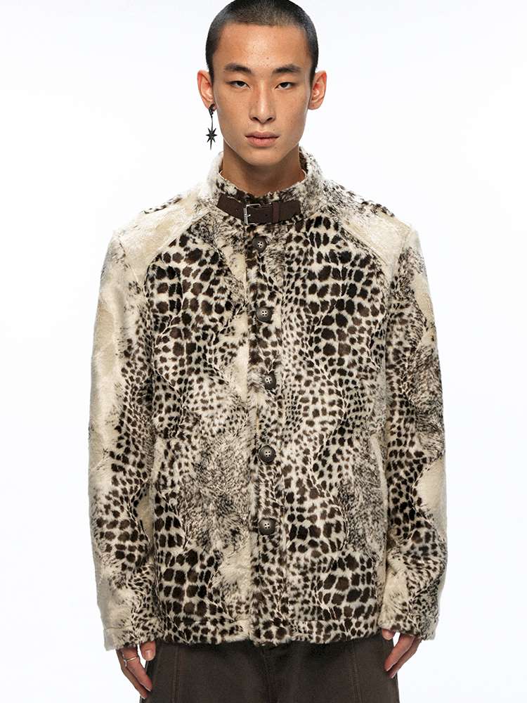 PHYS | Twilight Chant Animal Print Fur Buckle Jacket【i0000000043】