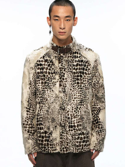 PHYS | Twilight Chant Animal Print Fur Buckle Jacket【i0000000043】