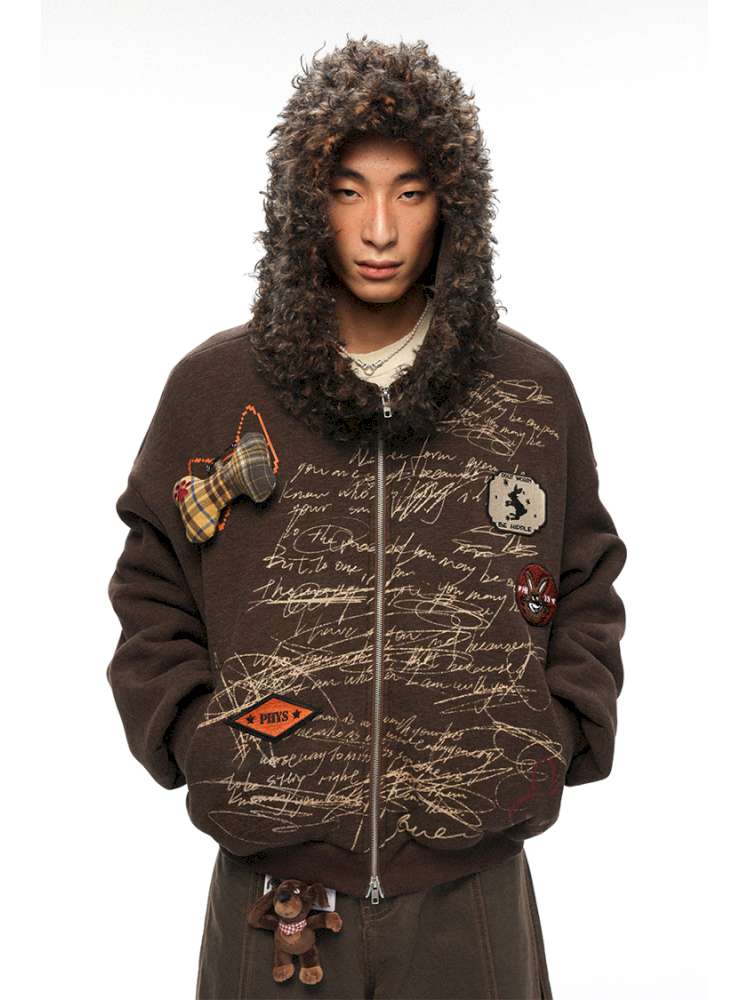 PHYS | Wool Embroidered Loose Sweatshirt【i0000000047】