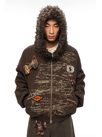 PHYS | Wool Embroidered Loose Sweatshirt【i0000000047】