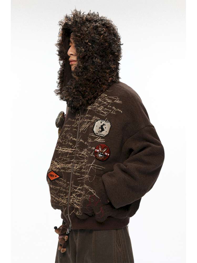 PHYS | Wool Embroidered Loose Sweatshirt【i0000000047】