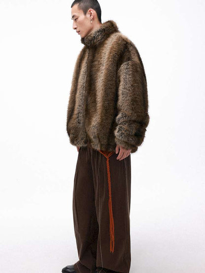 PHYS | Warm Fireplace Imitation Mink Fur Short Plush Jacket【i0000000036】