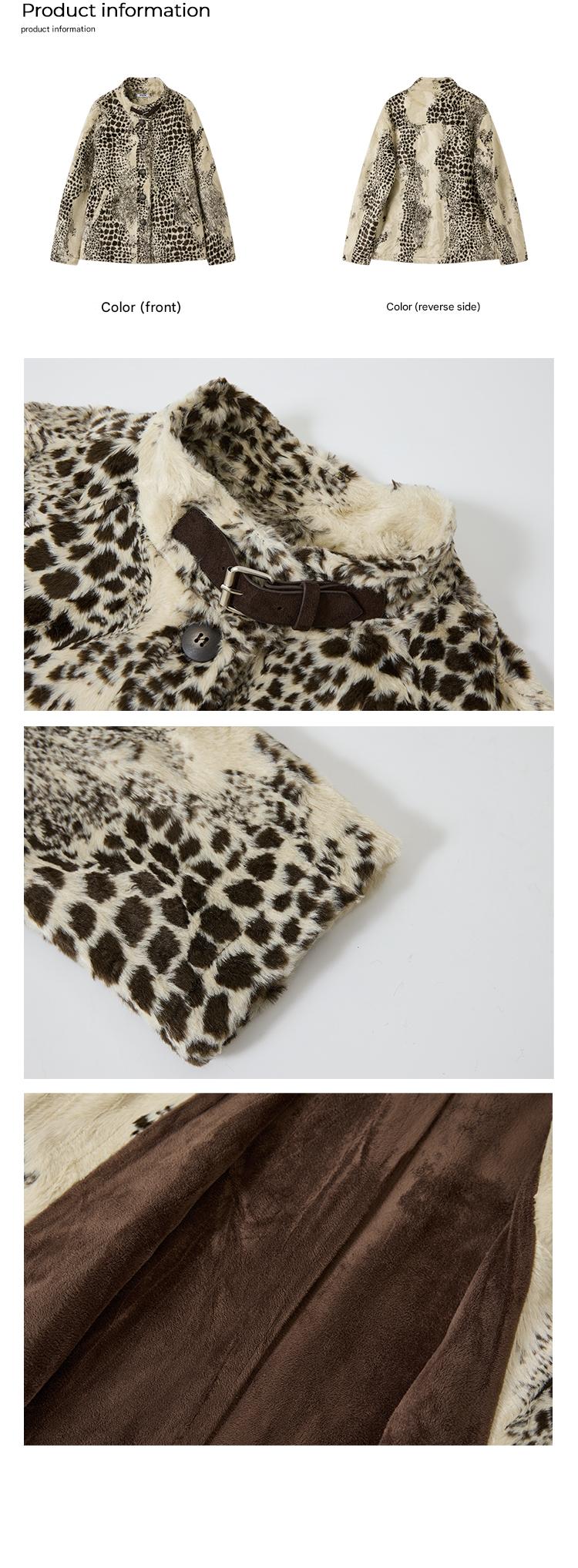 PHYS | Twilight Chant Animal Print Fur Buckle Jacket【i0000000043】