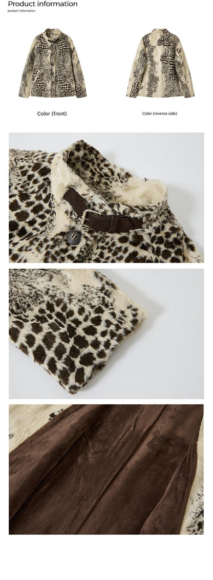 PHYS | Twilight Chant Animal Print Fur Buckle Jacket【i0000000043】