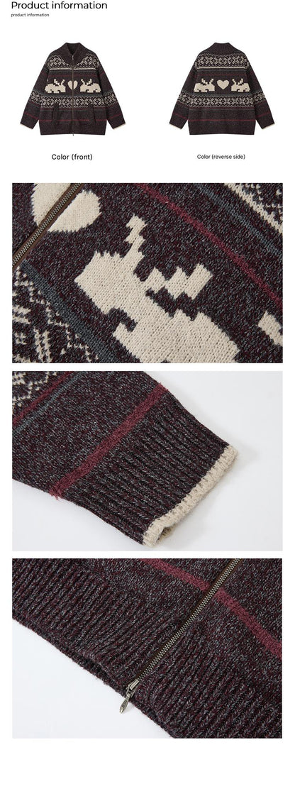 PHYS | Heater Weaving Australian Wool Rabbit Cardigan Sweater【i0000000042】