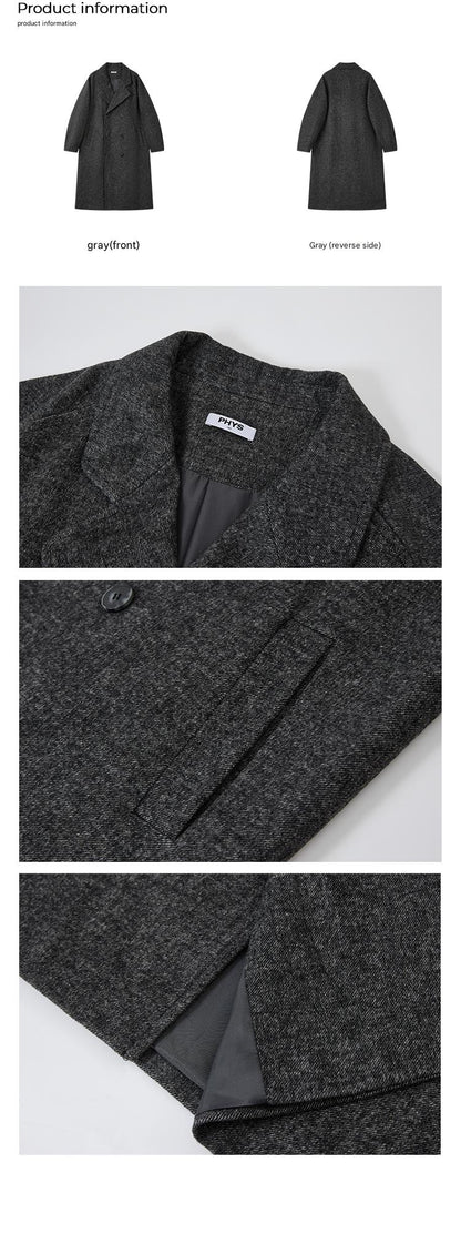 PHYS | Cocoon Double-Breasted Woolen Coat【i0000000044】