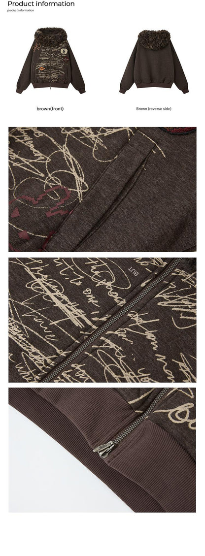 PHYS | Wool Embroidered Loose Sweatshirt【i0000000047】